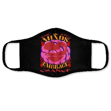 Discover wisdom t typography Face Masks design