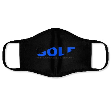 Discover GOLF SPORT BLACK AND BLUE COLOR Face Masks