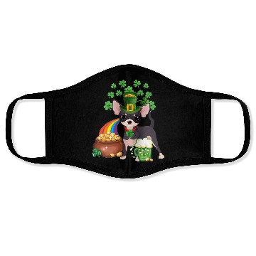 Discover ST Patricks Day Chihuahua Dog Irish Face Masks