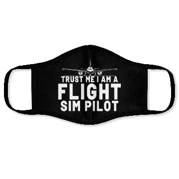 Discover Pilot Aviation Airplane Airline Flight Sim Pilot Face Masks