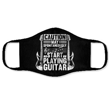 Discover Guitar Player - May Spontaneously Start Playing Gu Face Masks