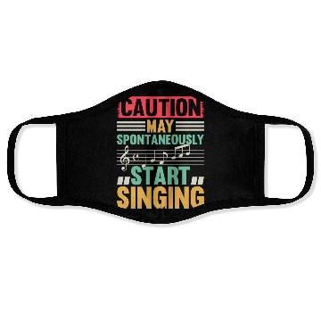 Discover Music Lover - Caution May Spontaneously Start Sing Face Masks