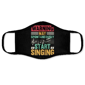 Discover Music Lover - Warning May Spontaneously Start Sing Face Masks