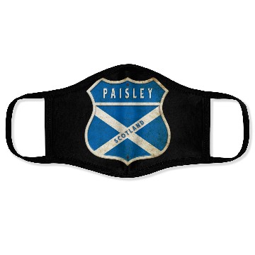 Discover Paisley Scotland coat of arms flag design Face Masks