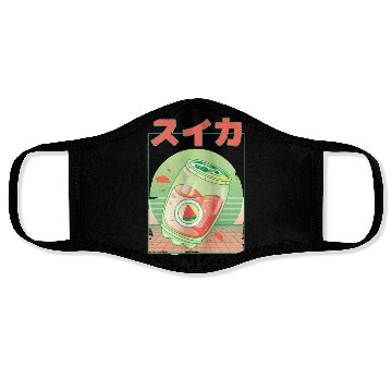 Discover 90s Japanese Watermelon Soda Vaporwave Face Masks