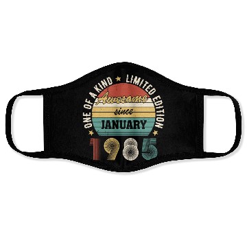 Discover Awesome Since January 1985 Limited Edition Face Masks