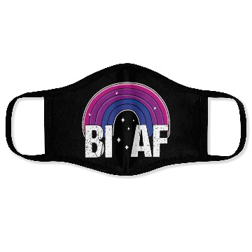 Discover Bi AF Bisexual Pride Flag Rainbow Face Masks