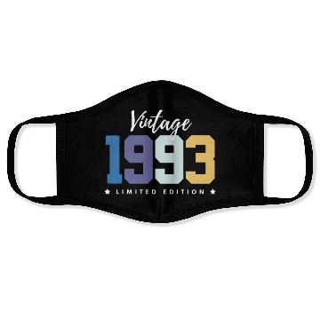 Discover 30 Years Vintage 1993 Retro 30th Birthday Face Masks
