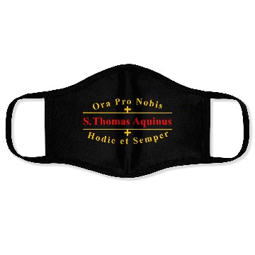 Discover Saint Thomas Aquinas Catholic Latin Face Masks