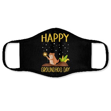 Discover Happy Groundhog Day Face Masks