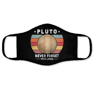 Discover Pluto Never Forget 1930-2006 Face Masks