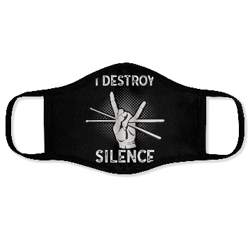 Discover I Destroy Silence Drummer Band Music Beat Drum Face Masks