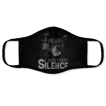 Discover I Destroy Silence Drummer Band Music Beat Drum Face Masks