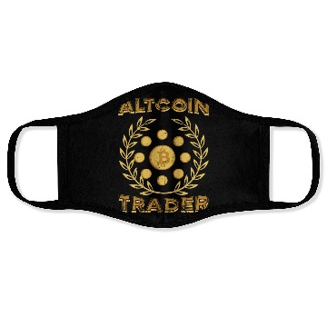 Discover Altcoin Trader Crypto Bitcoin Blockchain Trader Face Masks