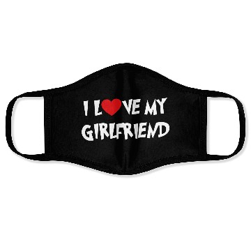 Discover I LOVE MY GIRLFRIEND Face Masks