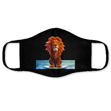 Discover Surfer lion Face Masks