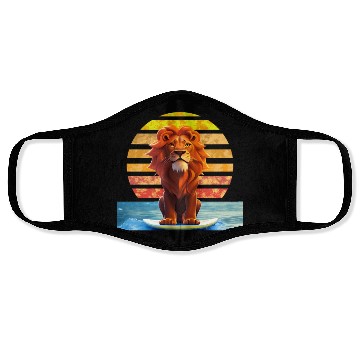 Discover Surfer lion Face Masks