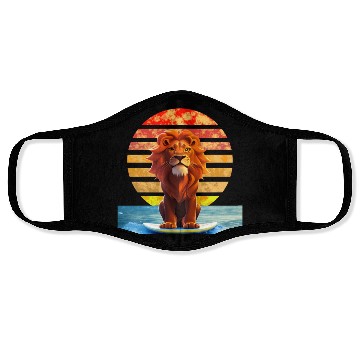 Discover Surfer lion Face Masks