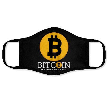 Discover Bitcoin Cryptocurrency Bitcoin BTC Face Masks