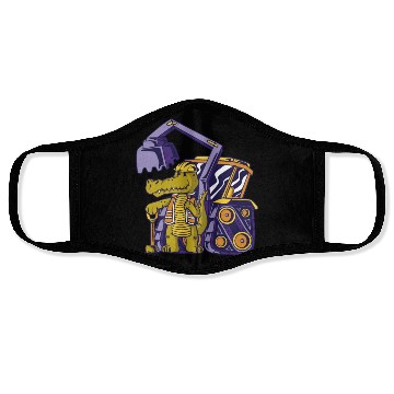 Discover Construction worker alligator Construction worker Face Masks