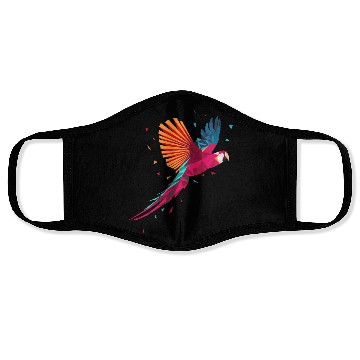 Discover Macaw Parrot Geometric Bird Parakeet Ornitholog Gi Face Masks