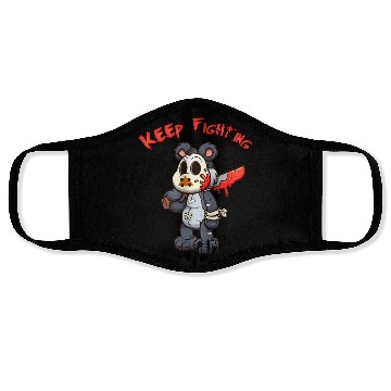 Discover Keep Fighting Teddys Horror Halloween Face Masks