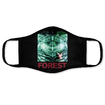 Discover Green forest mandala red Face Masks