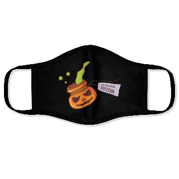 Discover Pumpkin Spice Potion Coffee Enthusiast Halloween Face Masks
