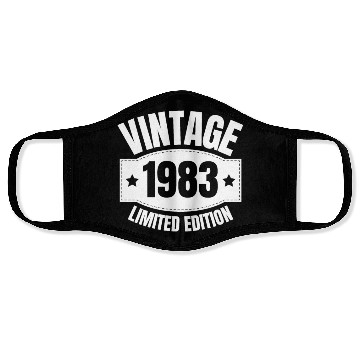 Discover 40 Years Vintage 1983 Retro 40th Birthday Face Masks