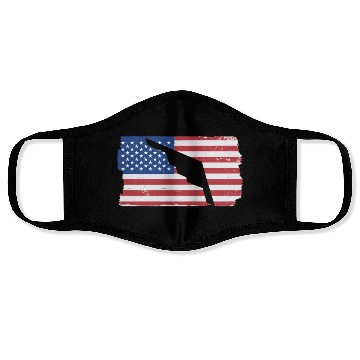 Discover B-2 Stealth Bomber Military Airplane American Flag Face Masks