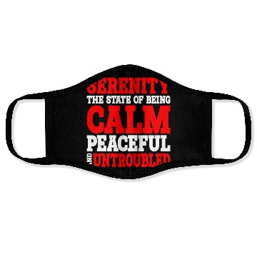 Discover Serenity, Being Calm, Peaceful, And Untroubled 2 Face Masks