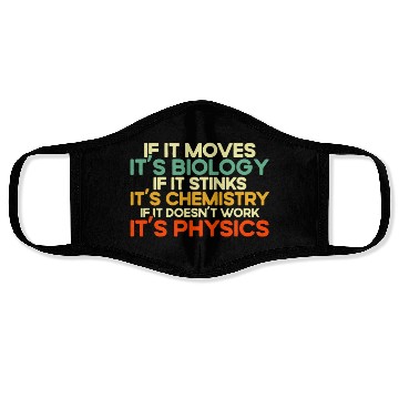 Discover Chemistry Gift Scientists Chemist Face Masks