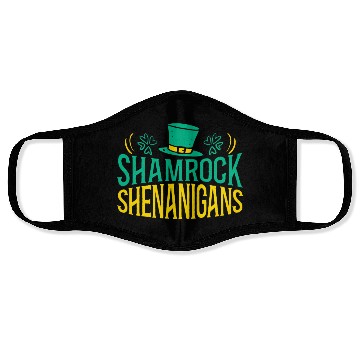 Discover Shamrock Shenanigans St. Patricks Day Irish Pride Face Masks
