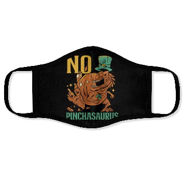 Discover No Pinchasaurus Saint Patrick's Day Dinosaur Lover Face Masks