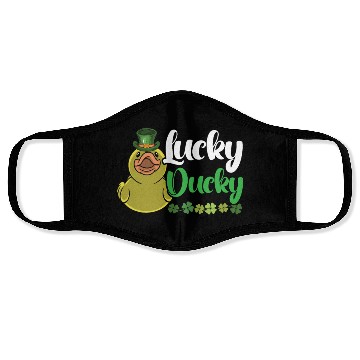 Discover Lucky Ducky Duck Shamrock St. Patricks Day Irish Face Masks