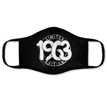 Discover 60 Years Vintage 1963 Retro 60th Birthday Face Masks