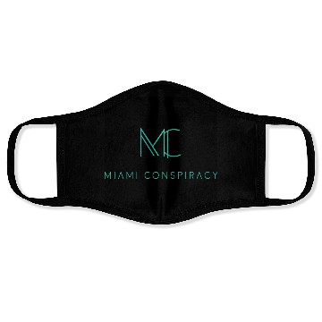 Discover Miami Conspiracy Green Logo Face Masks
