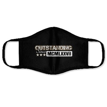 Discover Outstanding Since 1977 Roman Number MCMLXXVII Face Masks