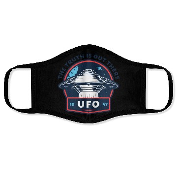 Discover UFO 1947 The Truth Is Out There Face Masks