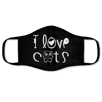 Discover I love cats Face Masks