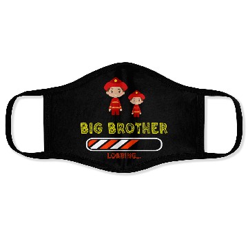 Discover Big brother fire truck fireman Face Masks
