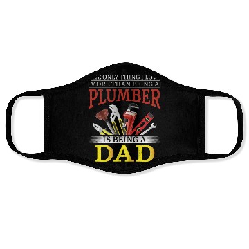 Discover Plumbing Plumber Dad Vintage The Face Masks