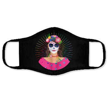 Discover Dia De Los Muertos Face Masks, Little Girl Sugar Skull