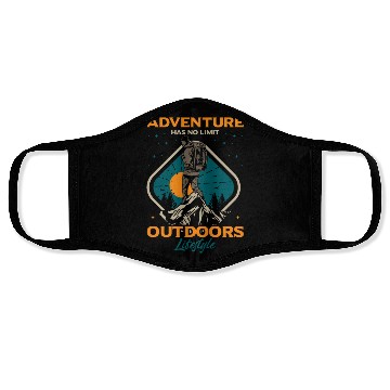 Discover Adventure Has no Limit - Outdoors Lifestyle Face Masks