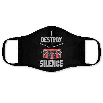 Discover I Destroy Silence Drummer Band Music Beat Drum Face Masks
