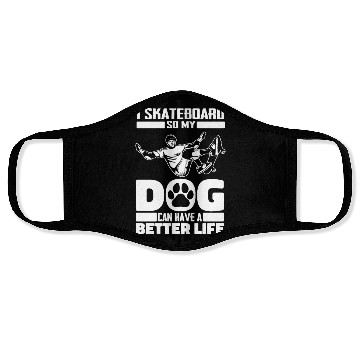 Discover Skateboard Skater Dog Face Masks
