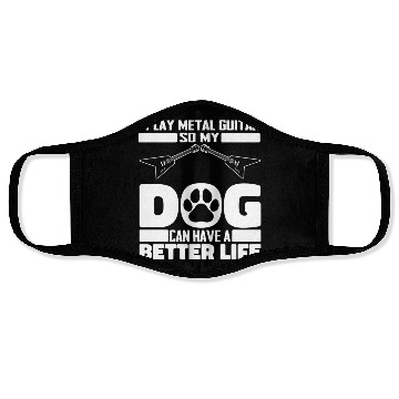 Discover Metal Guitar Dog Face Masks