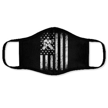 Discover Hockey usa flag kipper Face Masks