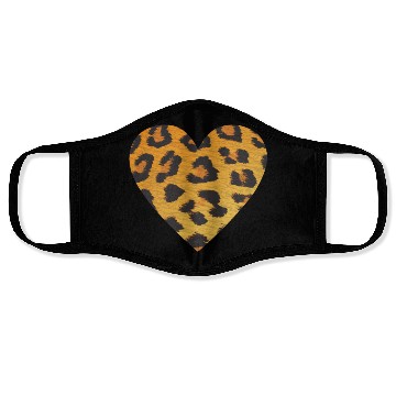 Discover Heart Leopard Print Face Masks
