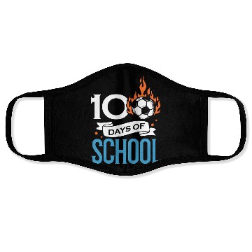 Discover 100 Days Of School Soccer Football Athletic Face Masks